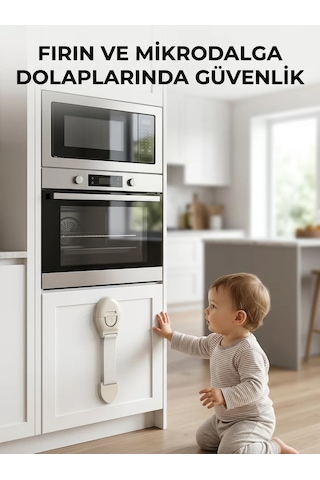 Northcity Çok Amaçlı Bebek Güvenlik Dolap Kilidi Delmesiz Yapışkan Montajlı Çocuk Emniyet Kilit Sistemi