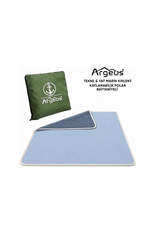 Tekne Yat Marin Kırlent - Katlanır Battaniye Ve Minder - Argeus - Çapa - Yeşil Çok Renkli