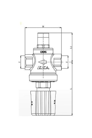 Eca 1/2" Su Basınç Düşürücü Valf Volan Ayarlı İç Vida X İç Vida 602111099 -
