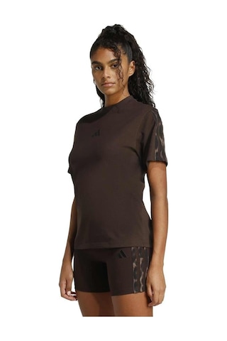 Adidas W Aop 3s T Inf Kahverengi Kadın T-shirt Ke8830