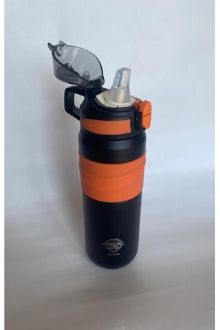 Okadı Siyah Pipetli Paslanmaz Çelik Termos 560ml