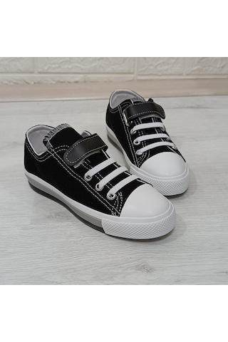 Fiyra 9002 Siyah Keten Sneaker Cırtlı Çocuk Spor Ayakkabı 001