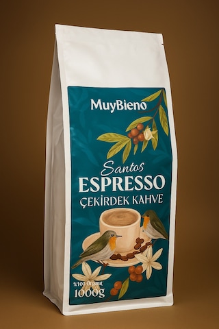 Santos Espresso Çekirdek Kahve - 1000 Gr. Çekirdek Kahve
