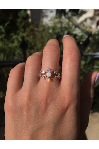 Rosen Opal Dallı Yüzük Ak-1351