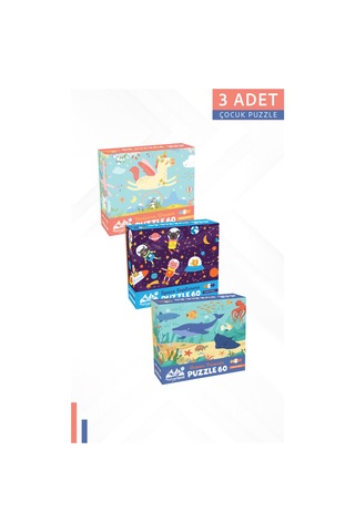 3adet 60 Parça - Unıcorn Rüyası Ve Uzay Kaşifleri Veokyanus Arkadaşları