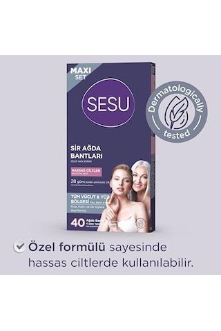 Sesu Hassas Ciltler için Sir Ağda Bandı 40'lı