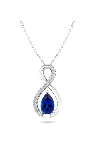 0.40 Karat Pırlantalı Safir Kolye N11.22