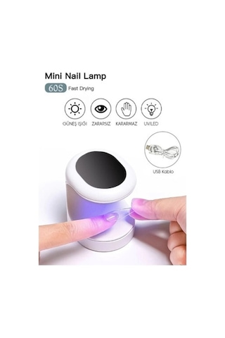 Mini Uv Tırnak Kurutucu Açık Pembe