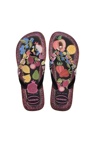Havaianas Top Tropicalia Vibes Kadın Siyah Parmak Arası Terlik-14224