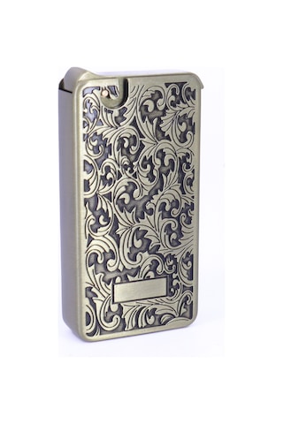 Mum Alev - Soft Flame Metal Kasa Çakmak - Gravür İşlemeli Bronz