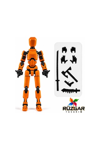 Dummy Figür Eklemli Pozlanabilir Model Titan 113 Dummy 1.0 Turuncu Dummy Figür Eklemli Pozlanabilir Model Titan 113 Dummy 1.0 Turuncu