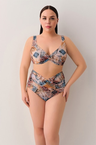 Suwen Freya Yüksek Bel V Kesim Bikini Alt Sb25210984984 Etnik Desenli