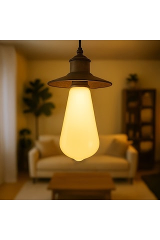 Orbus Milky St6w Led Filament Ampul Beyaz Cam, Sarı Işık, 6w 540 Lümen E27 Duy