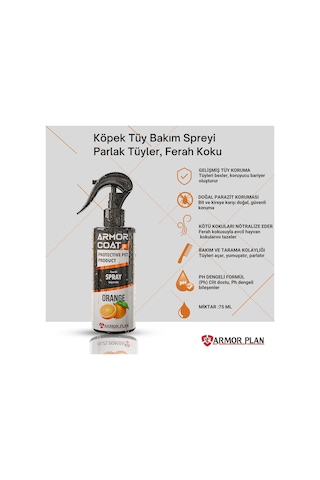 Armor Coat Köpek Bakım Spreyi Portakal Kokulu 75 ML