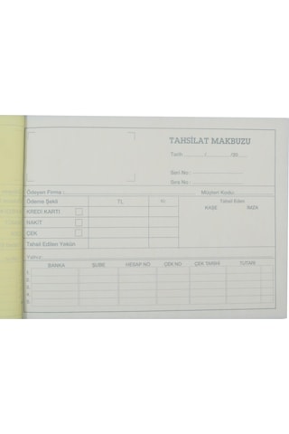 Gürmat Tahsilat Makbuzu Otokopili 14x19 cm 50x2 Nüsha Kod:25