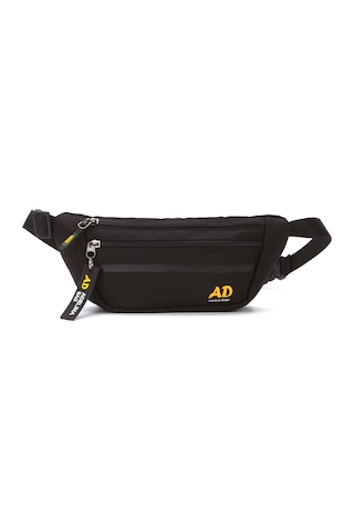 Unisex Çapraz Askılı Telefon Bölmeli Bel Ve Omuz Çantası Siyah