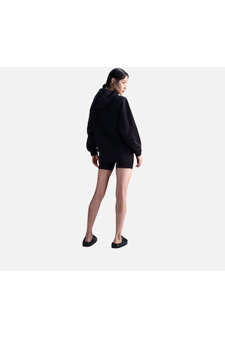 Fv8076-010 W Nk One Tf Po Hoodie Po Siyah Kadın Kapüşon Normal Düz Polar Siyah