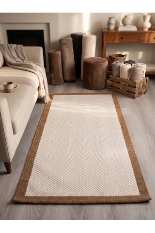 Vektör Sisal Halı Kaymaz Taban Silinebilir Yıkanabilir Modern Salon Mutfak Koridor Halısı Beyaz Jüt Bej