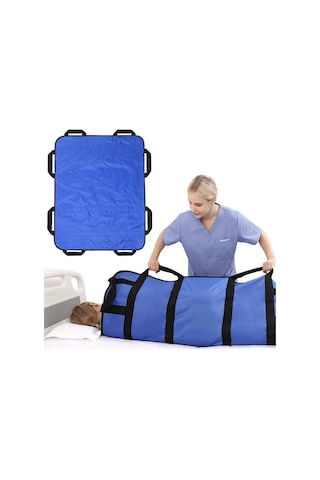 Geeroyoo Bıngo Marka Poliester Hasta Taşıma Ve Devirme Bezi - Mavi 120x100cm - Dayanıklı, Marka Logosu Özelleştirme Seçeneği İle 1 Yıl Garanti