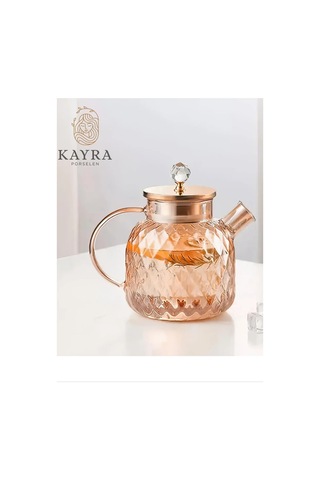 Tedar Kabartmalı Borosilikat Cam Demlik 1000ml Royaleks-cm-2006 Najmaddin 6411267