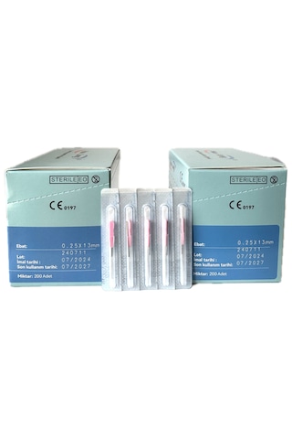 Akupunktur İğnesi Kuru İğne 0.25x13 Mm 200lük Paket 2 Kutu