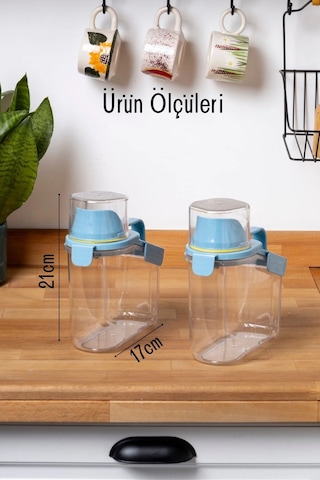 Contalı Sızdırmaz Erzak Saklama Kabı / 1100 Ml / Mavi - Tekli Mavi