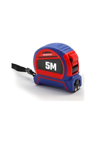 Workpro Wp261041 5mx25mm Naylon Kaplama Sarı Çift Taraflı Manyetik Çelik Şerit Metre 5 M