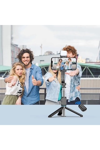 HP-T13 Çok Amaçlı Kumandalı Selfie Çubuğu Masa Üstü Tripod 107 CM