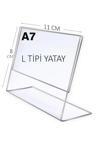 Heroglas A7 L Tipi Yatay Masa Üstü Şeffaf Pleksi / Föylük-fiyatlık-menü-broşürlük