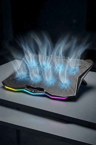 Rc16 Octal 8 Fanlı Rgb Işıklı 14 - 17.3 İnç 10 Rgb Modlu Notebook Soğutucu Stand Laptop Soğutucu