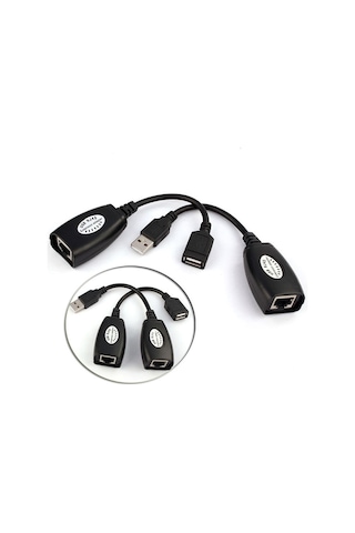 Usb 2.0 Rj45 Extender Uzatma Kablosu Cat5-Cat6 Uzatıcı