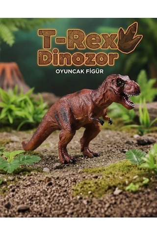 Gerçekçi T-rex Dinozor Figürü - Orta Boy Detaylı Eğitici Oyuncak Tyrannosaurus Rex 20 Cm Hayvanlar