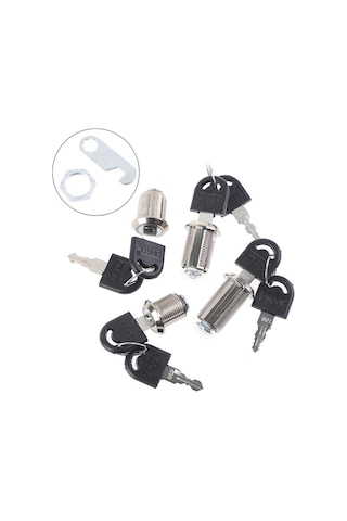 Donanım Silindir Kilitleri Kapı Dolabı Posta Kutusu Asma Kilit Çekmece Dolap Kilidi 16mm Farklı Anahtar