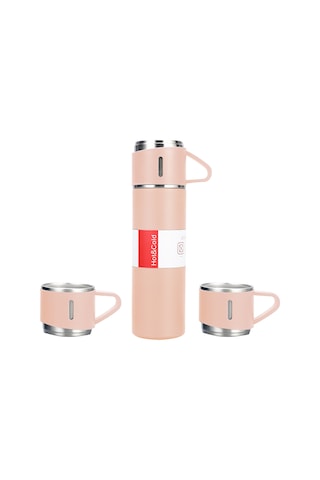 Youtek 3'lü Kupa Li Dli 500ml 304 Çelı K Termos Seti - Sıcak/soğuk İçki Sağlar, Taşınabilir Outdoor & Araç Kullanıma Uygun Siyah