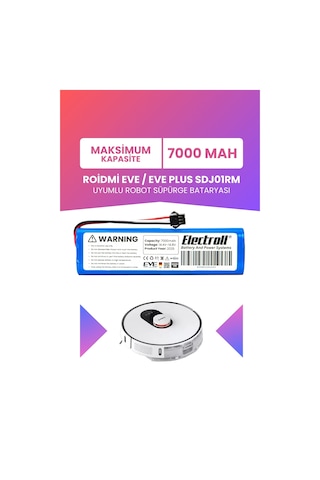Roidmi Eve / Eve Plus Batarya 7.000mah Pil Robot Süpürge Batarya