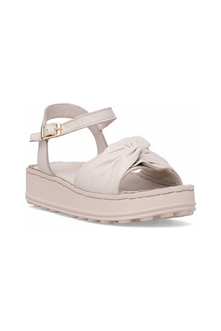 Mammamia D25ys-2595 Kadın Hakiki Deri Düz Sandalet Kemik Kemik