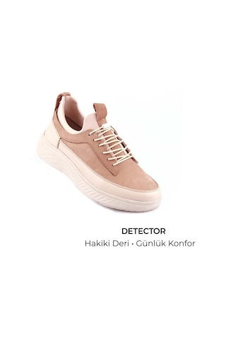 Detector Hakiki Deri Özel Dokulu Tasarım Ortopedik Ultra Hafif Erkek Ayakkabı Premium Serisi 1051-1 Krem