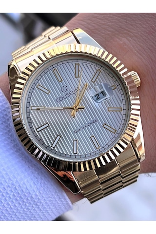 Coliseum Çelik Kordon Takvimli Kadran Kutulu Seri Erkek Kol Saati Ft.aas.ı013