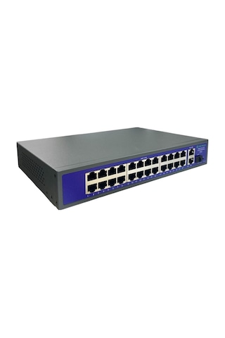 Novacom Nvc-hıf2421gbl-c 24+2+1 Port 10/100/1000 Gigabit Uplink Poe Switch