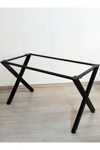 Wood İdea X Yemek Masası Metal Ayak Salon Cafe Ofis Mutfak