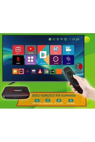 Alpsmart AS-X10 Air Mouse Sesli Komut Özellikli Kumanda