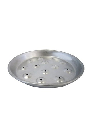 Delikli Alüminyum Pizza Tepsisi Tavası 22 Cm Renksiz