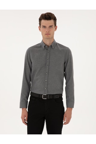 Pierre Cardin Erkek Gri Gömlek Desenli 50316751-vr024 Gri