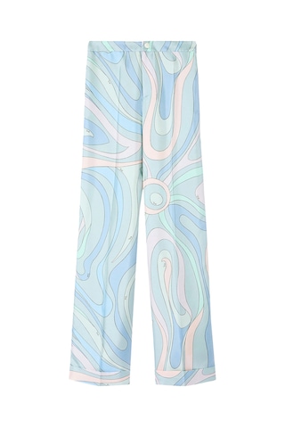 Pucci Şık Ipek Twill Pantolon Işık Mavi