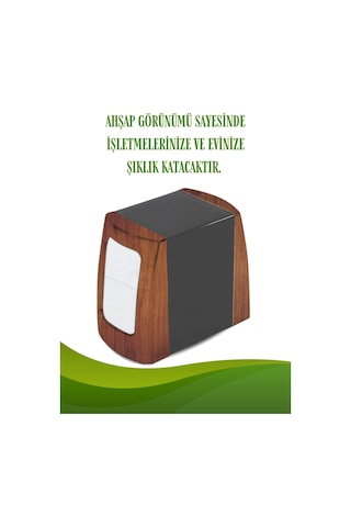 Grimorlife 1 Adet Ahşap Detaylı Çift Taraflı Yaylı Peçetelik Kafe Restaurant Lokanta Büfe Otel Peçetelik Diğer