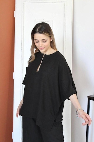 Efnaz Style Siyah V Yaka Takım