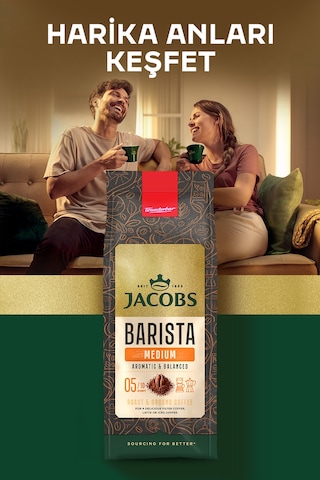 Jacobs Filtre Kahve Barista Serisi Aromatik ve Dengeli Medium 4 x 200 G