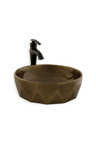 Eva Banyo Lena E-2110Br Tezgah Üstü Porselen Lavabo