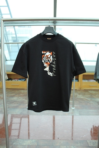 Wild Wood Garment Wild Wood "predator" Tiger Eye Streetwear Premium Kalite Oversize T-shirt Siyah
