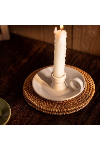 Karaca Home Fay Dekoratif Mumluk Beyaz 300.23.01.0359